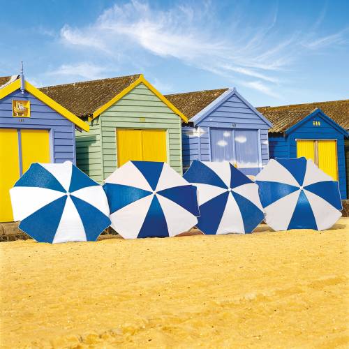 1.85m Blue/White HDPE Portable Umbrella