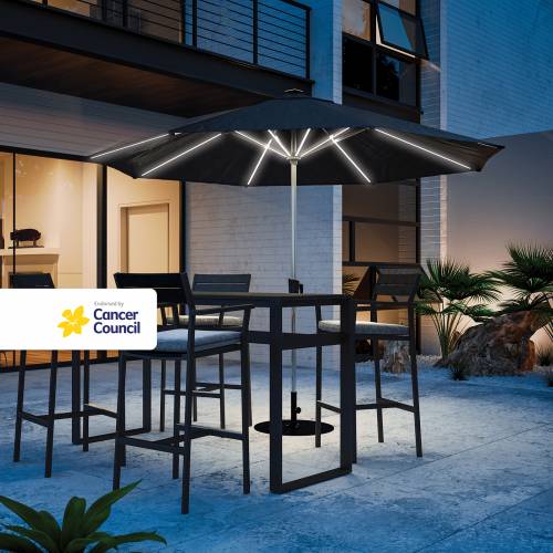 Bondi Solar LED Market Umbrella - 3M Round
