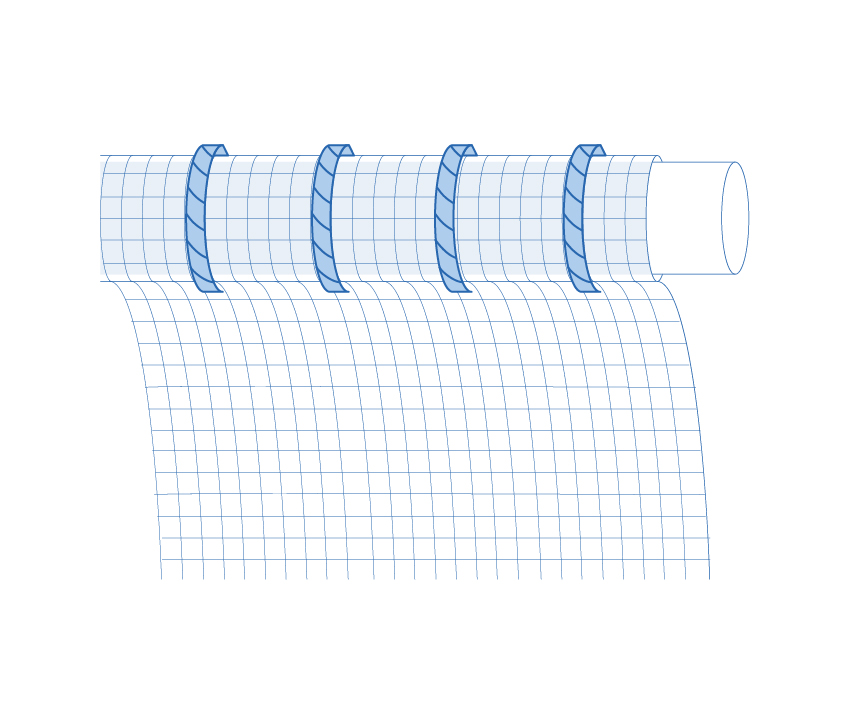 Lacing cords are handy when attaching shade cloth fabric to metal posts.