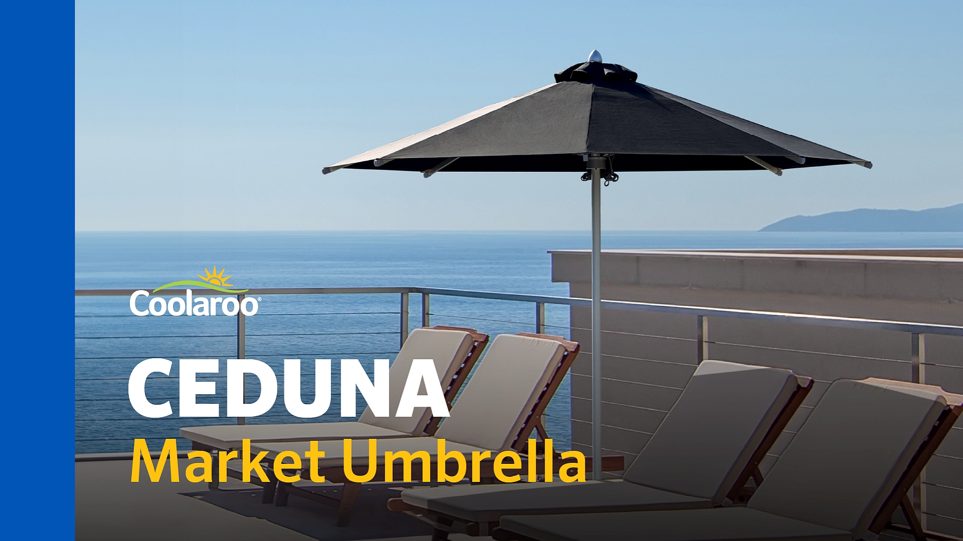 Coolaroo Ceduna market wind-rated outdoor umbrella