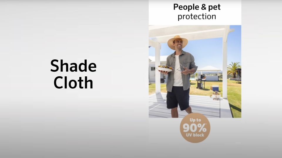 Coolaroo Shade Cloth - People & Pet Cover (90% UV Block)